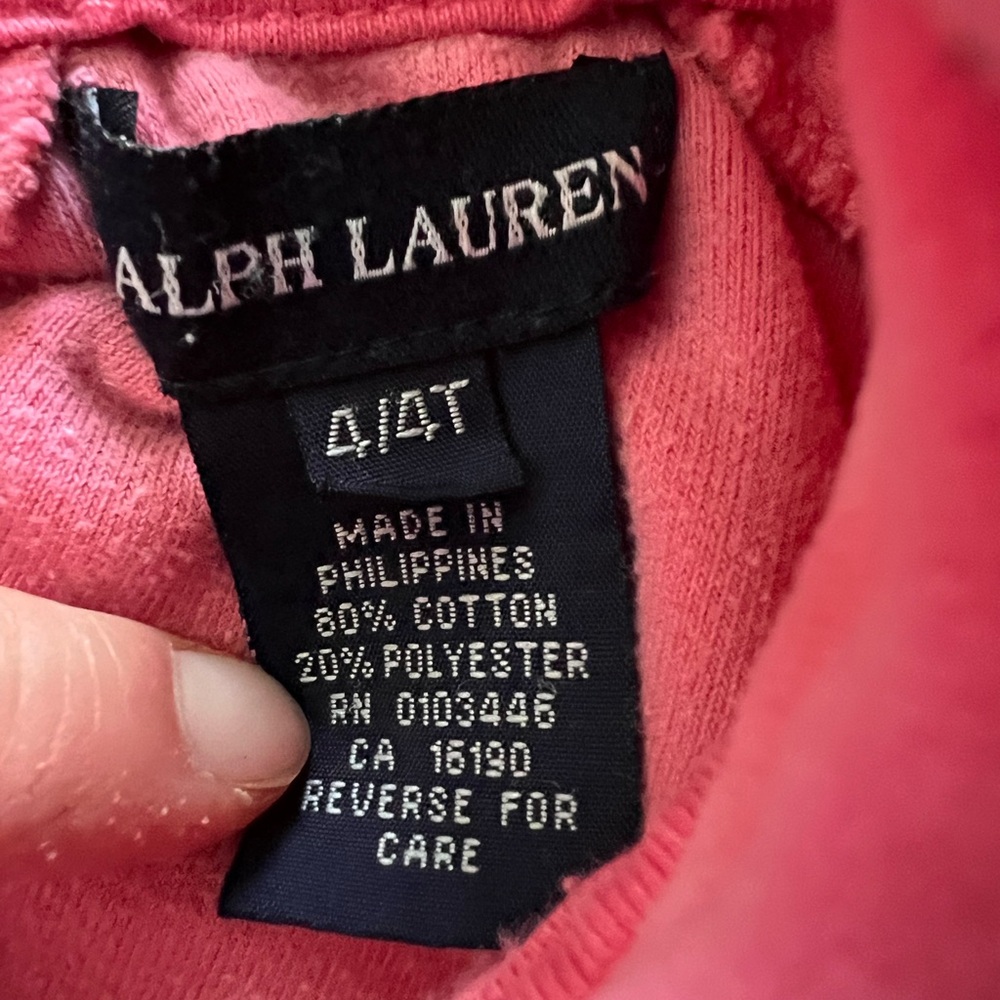 Ralph Lauren Kids Pink and Green Track suit jacket - Picture 4 of 5